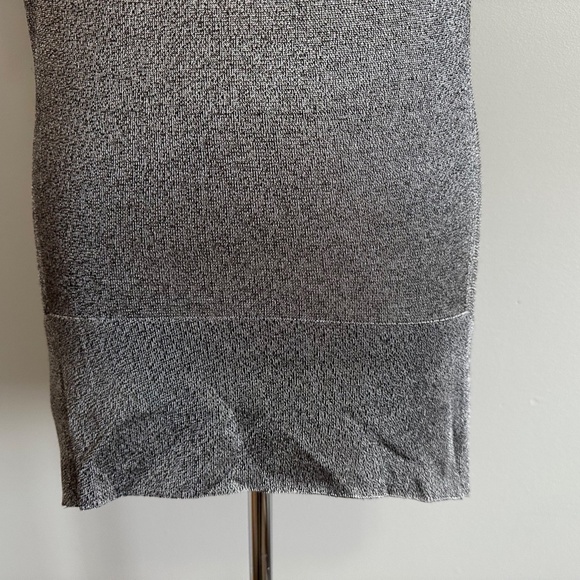 VPL Two Silver Open Shimmery Dress Open Knit Blouse Tunic Sweater Women's S NWT - Picture 5 of 12